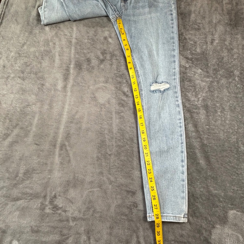Judy Blue Mid Rise Skinny Jeans Light Blue Distressed Tummy Control 7/28 JB88191 - Picture 4 of 11